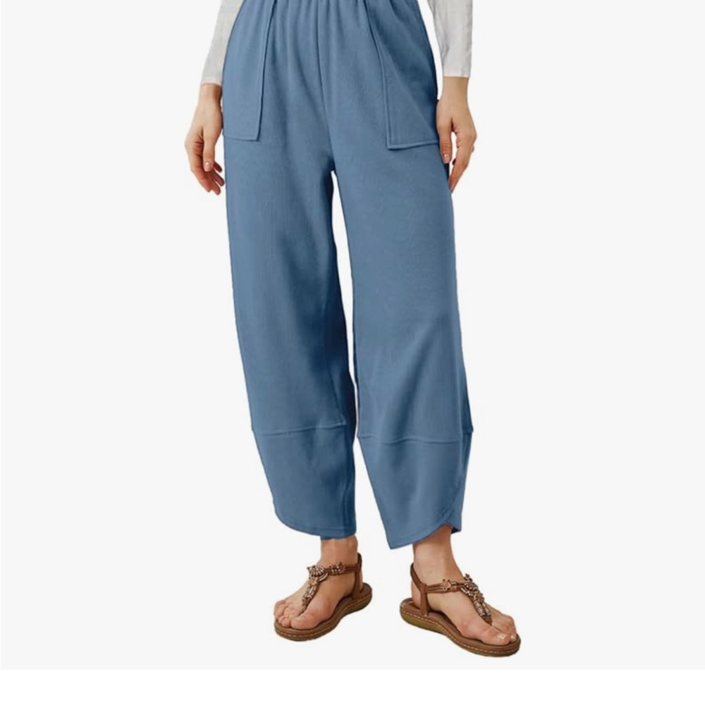 Women's Blue Wide-Leg Pants